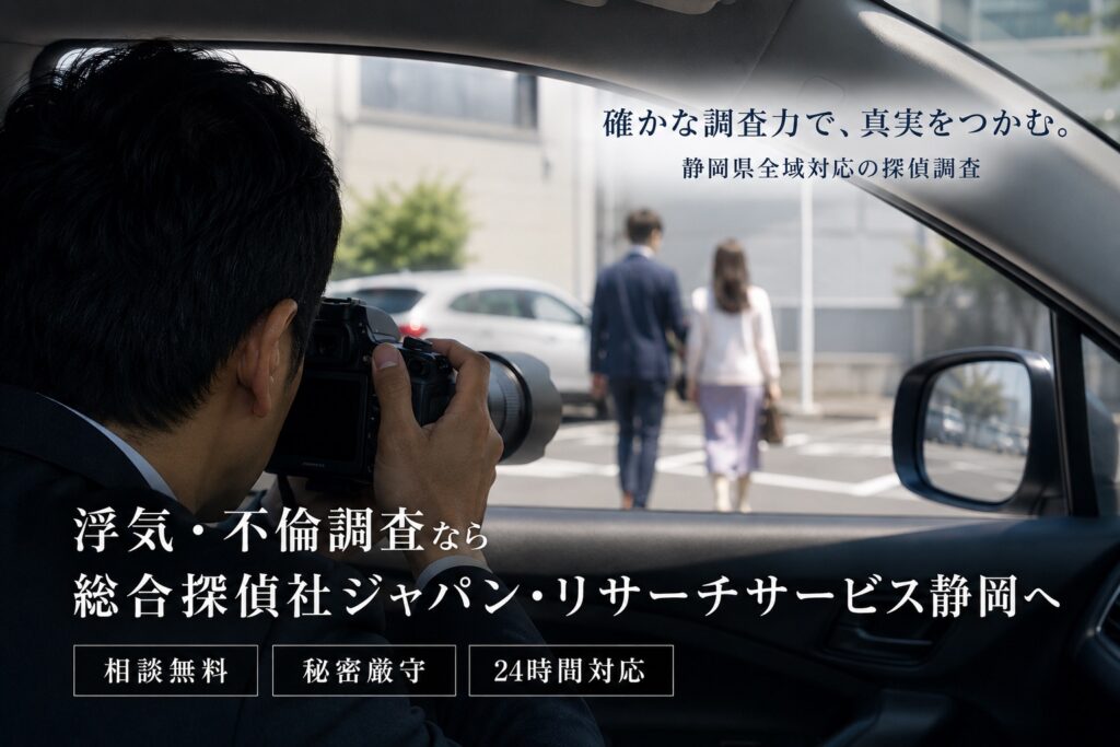 静岡県の浮気調査を行う探偵イメージ